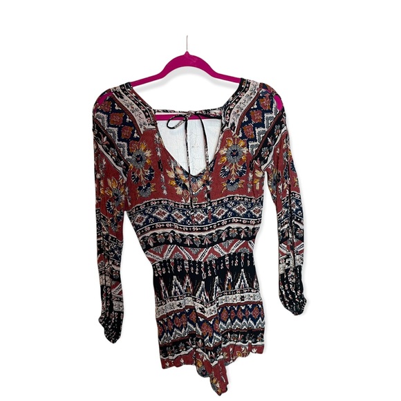 Billabong Tribal Terracotta Romper Boho Size Small - Picture 5 of 7